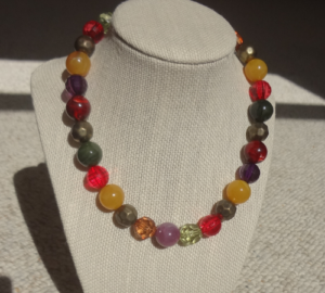 Yellow Green Red Necklace